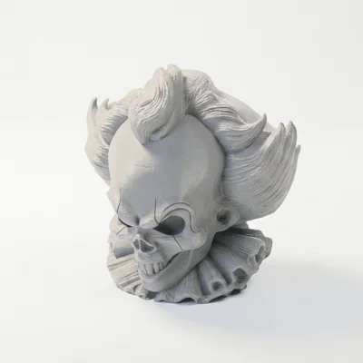 Mô hình đầu lâu Pennywise - Tác phẩm điêu khắc kinh dị in 3D