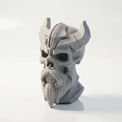 Mô hình 3D Đầu Lâu Odin Viking Mythology - Tượng Nghệ Thuật Độc Đáo