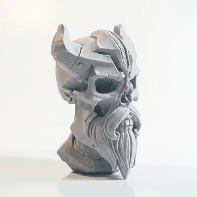 Mô hình 3D Đầu Lâu Odin Viking Mythology - Tượng Nghệ Thuật Độc Đáo