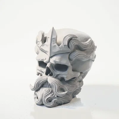 Mô hình điêu khắc 3D đầu lâu thần thoại Poseidon