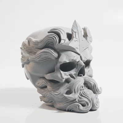 Mô hình điêu khắc 3D đầu lâu thần thoại Poseidon