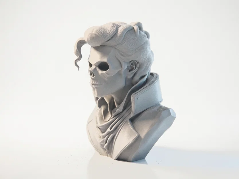 Mô hình 3D tượng bán thân đầu lâu MJ (MJ Skull Bust) - Image 3