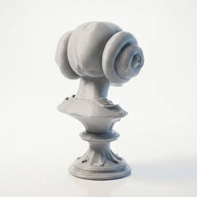 Mô hình tượng đầu lâu Princess Leia - Sản phẩm in 3D sưu tầm cho fan Star Wars