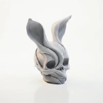Mô hình điêu khắc 3D đầu lâu người thỏ phong cách giả tưởng