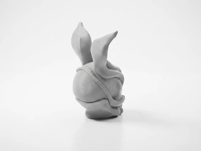 Mô hình điêu khắc 3D đầu lâu người thỏ phong cách giả tưởng - Image 3
