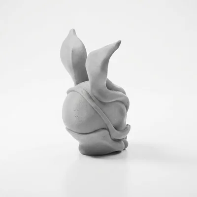 Mô hình điêu khắc 3D đầu lâu người thỏ phong cách giả tưởng