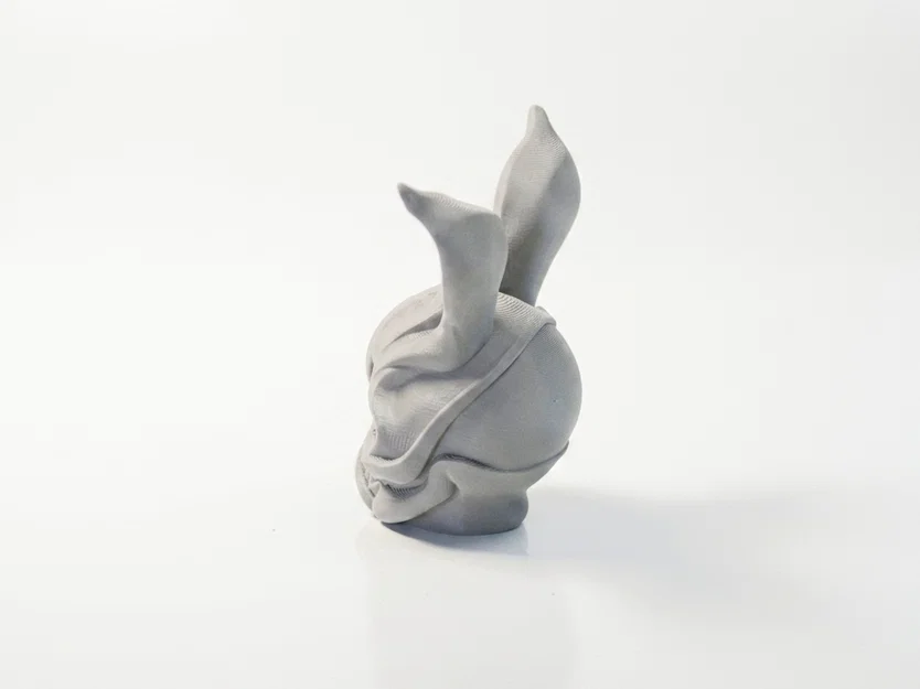 Mô hình điêu khắc 3D đầu lâu người thỏ phong cách giả tưởng - Image 4