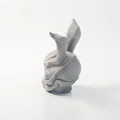 Mô hình điêu khắc 3D đầu lâu người thỏ phong cách giả tưởng - Thumbnail 4