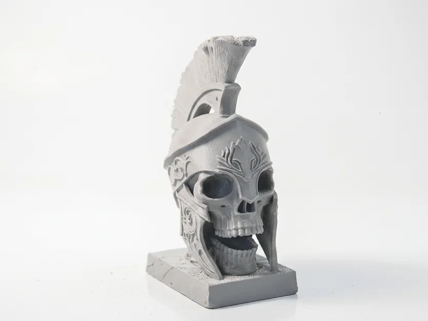 Mô hình 3D Điêu khắc Đầu lâu Chiến binh Spartan Leonidas - Image 1