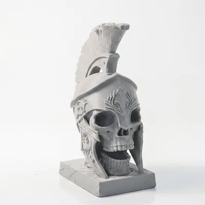Mô hình 3D Điêu khắc Đầu lâu Chiến binh Spartan Leonidas