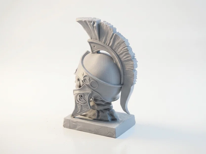 Mô hình 3D Điêu khắc Đầu lâu Chiến binh Spartan Leonidas - Image 2