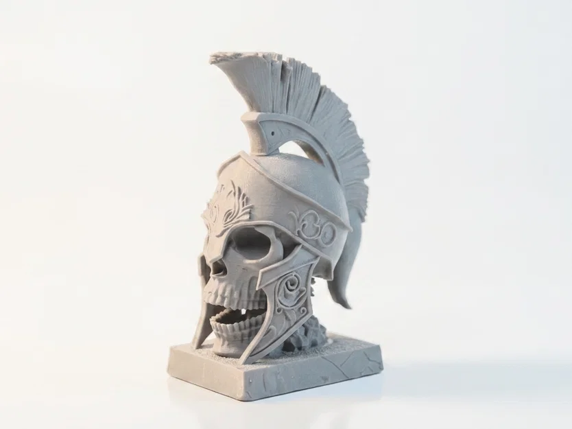 Mô hình 3D Điêu khắc Đầu lâu Chiến binh Spartan Leonidas - Image 3