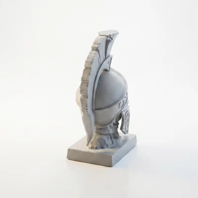 Mô hình 3D Điêu khắc Đầu lâu Chiến binh Spartan Leonidas
