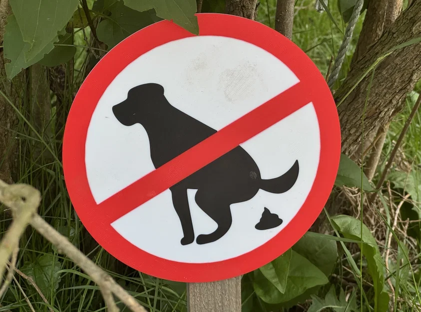 Biển báo cấm chó đi vệ sinh (No Dog Poo) - Thiết kế tối ưu cho MMU - Image 1