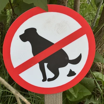 Biển báo cấm chó đi vệ sinh (No Dog Poo) - Thiết kế tối ưu cho MMU