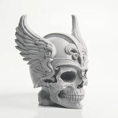 Mô hình điêu khắc Đầu lâu Thor có cánh - In 3D Thần thoại Bắc Âu