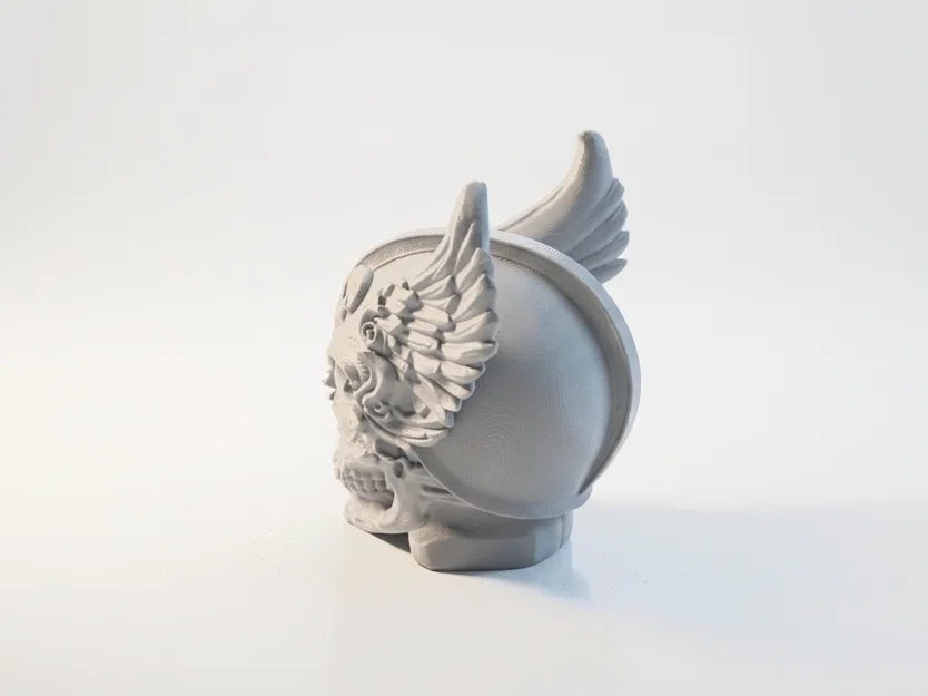 Mô hình điêu khắc Đầu lâu Thor có cánh - In 3D Thần thoại Bắc Âu - Image 4