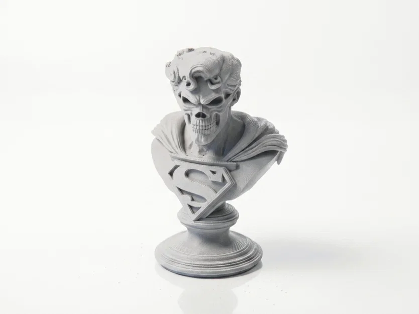 Mô hình đầu lâu Superman (Superman Skull Bust) - Tác phẩm điêu khắc in 3D dành cho fan hâm mộ - Image 1