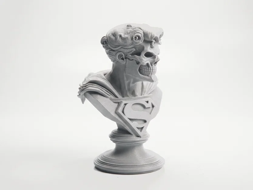 Mô hình đầu lâu Superman (Superman Skull Bust) - Tác phẩm điêu khắc in 3D dành cho fan hâm mộ - Image 2