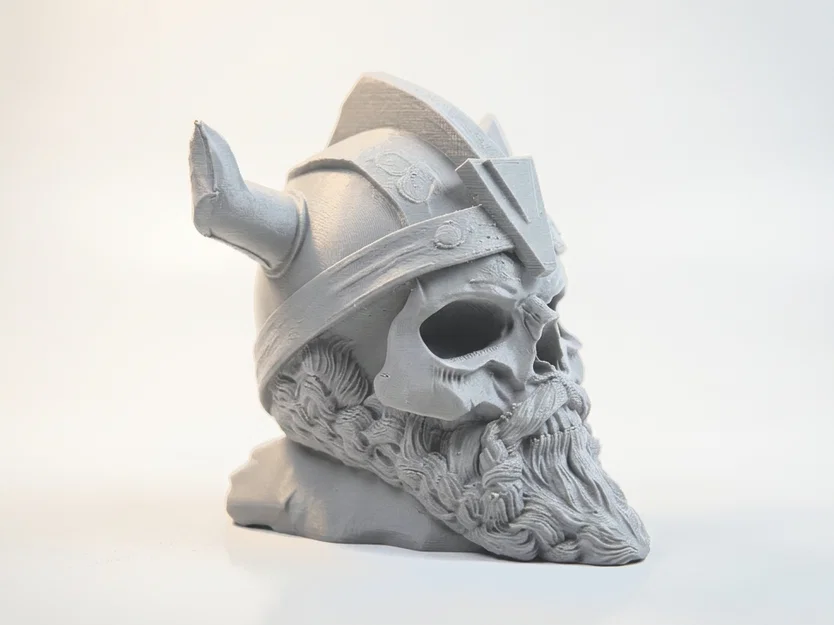 Tượng Chiến Binh Đầu Lâu Viking - Mô Hình In 3D Chi Tiết - Image 1