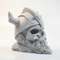 Tượng Chiến Binh Đầu Lâu Viking - Mô Hình In 3D Chi Tiết - Thumbnail 1