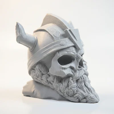 Tượng Chiến Binh Đầu Lâu Viking - Mô Hình In 3D Chi Tiết