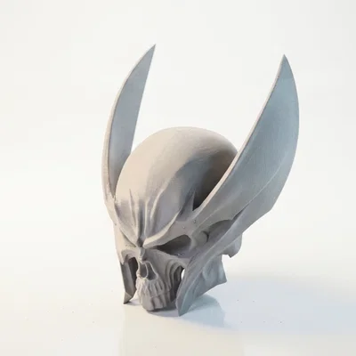 Mô hình điêu khắc hộp sọ Wolverine phong cách giả tưởng (Sẵn sàng in 3D)