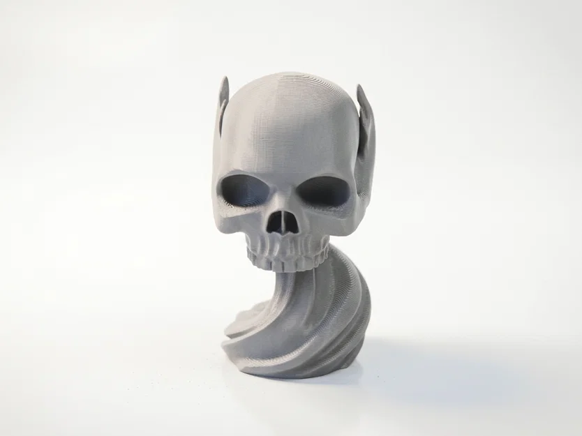 Tượng Đầu Lâu Wavy Gothic - Mô Hình In 3D Nghệ Thuật - Image 1