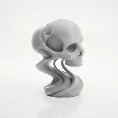 Tượng Đầu Lâu Wavy Gothic - Mô Hình In 3D Nghệ Thuật