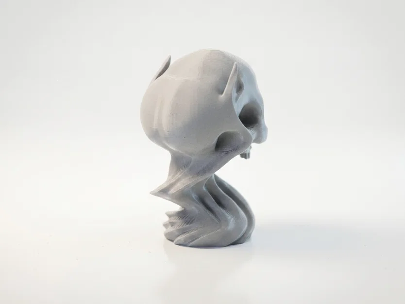 Tượng Đầu Lâu Wavy Gothic - Mô Hình In 3D Nghệ Thuật - Image 3