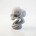 Tượng Đầu Lâu Wavy Gothic - Mô Hình In 3D Nghệ Thuật - Thumbnail 4