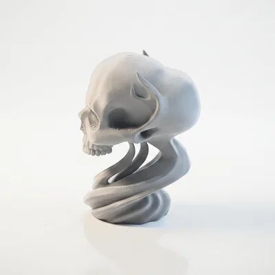 Tượng Đầu Lâu Wavy Gothic - Mô Hình In 3D Nghệ Thuật