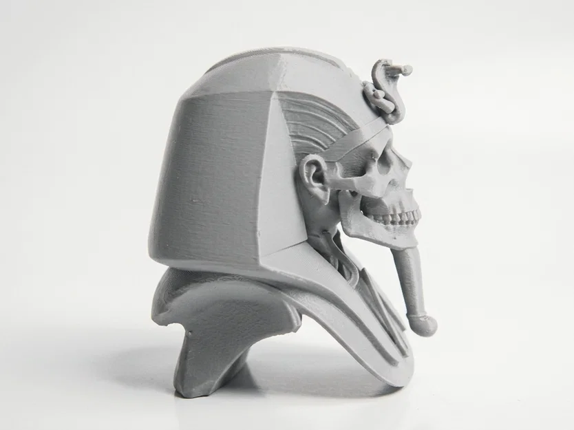 Mô hình điêu khắc đầu lâu Tutankhamun - File in 3D Ai Cập cổ đại - Image 3