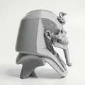 Mô hình điêu khắc đầu lâu Tutankhamun - File in 3D Ai Cập cổ đại - Thumbnail 3
