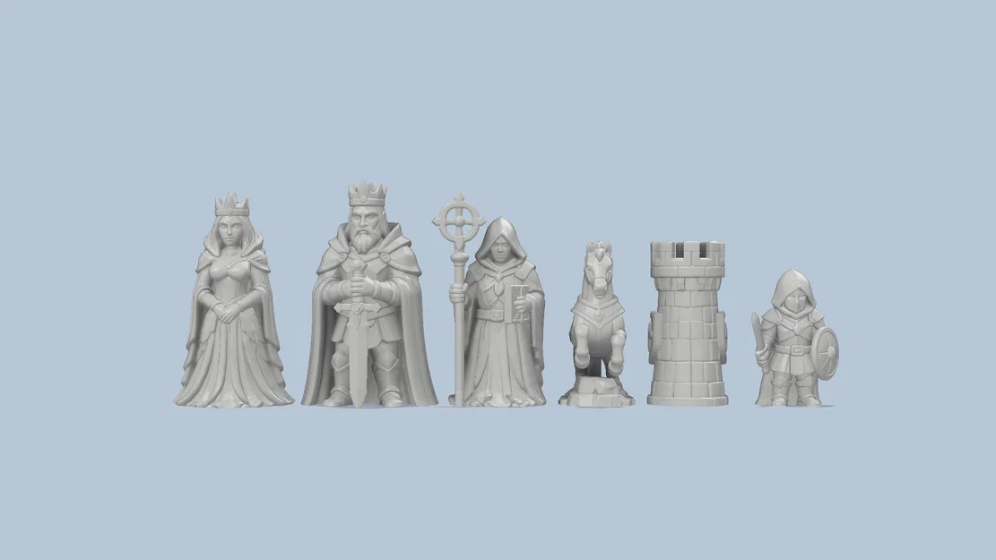 Bộ Cờ Vua Kingdoms of Stone & Magic - Image 1