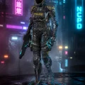 Mô hình nữ cảnh sát SWAT phong cách Cyberpunk 2077 để in 3D - Thumbnail 1
