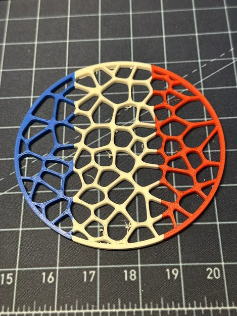 Đế lót ly phong cách Voronoi Tricolore (hỗ trợ AMS) - Image 2