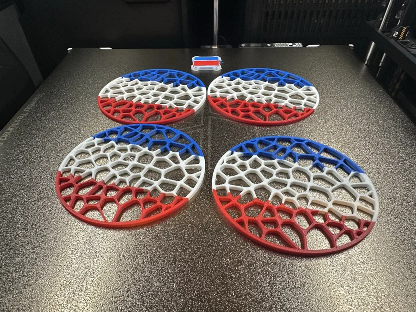 Đế lót ly phong cách Voronoi Tricolore (hỗ trợ AMS) - Image 3