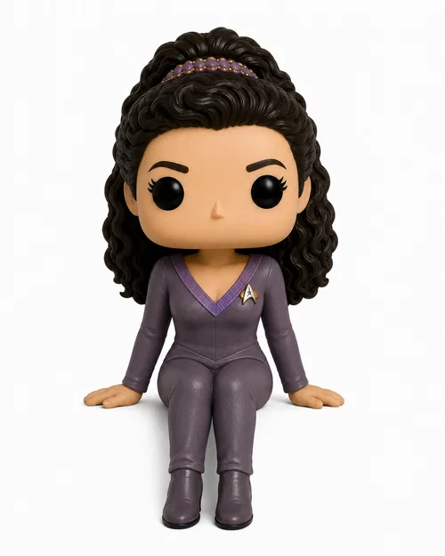 Mô hình Counselor Deanna Troi Star Trek TNG ngồi màn hình - Image 1