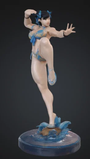 Mô hình 3D nhân vật Chun Li phong cách chiến đấu ấn tượng - Image 1