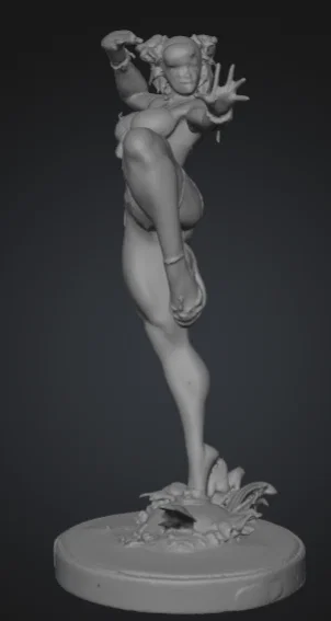 Mô hình 3D nhân vật Chun Li phong cách chiến đấu ấn tượng - Image 2