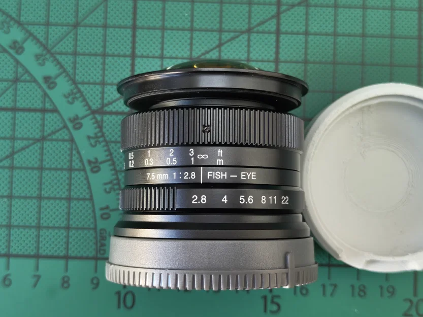 Nắp đậy tùy chỉnh bằng TPU cho ống kính 7Artisans 7.5mm f2.8 fisheye - Image 2
