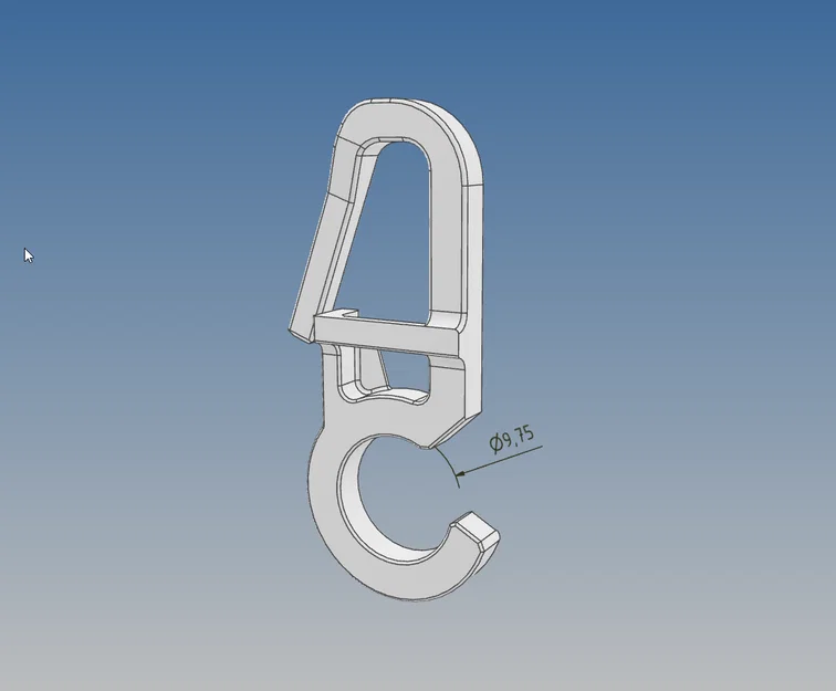 Móc treo rèm (Curtainhook) 9,7mm bền đẹp, in 3D dễ dàng - Image 2