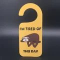 Bảng hiệu Do Not Disturb - Chú lười (Sloth) - Thumbnail 1