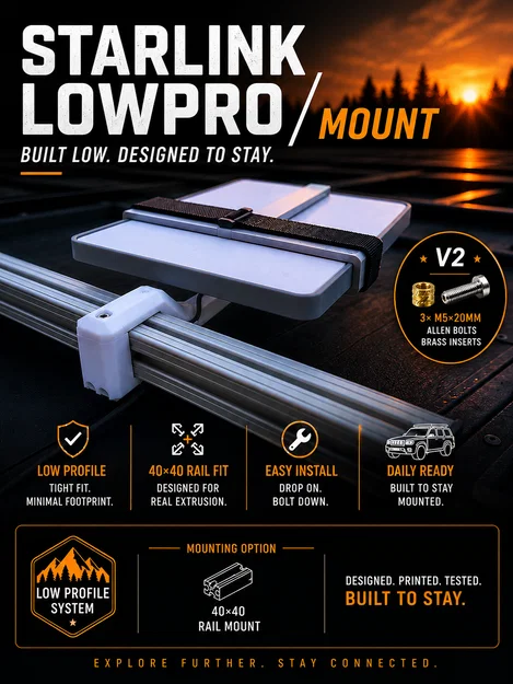 Giá đỡ Low Pro cho Starlink Mini - Image 1