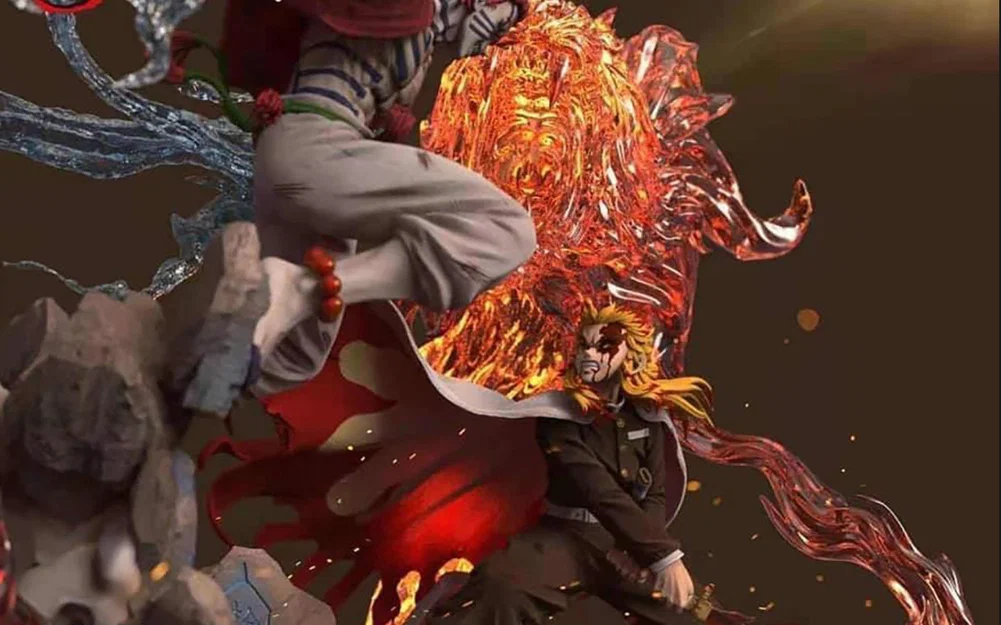Mô hình 3D Rengoku đối đầu Akaza (Demon Slayer) chất lượng cao - Image 4