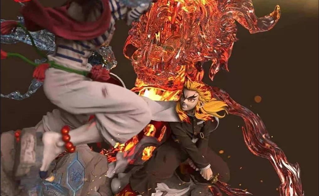 Mô hình 3D Rengoku đối đầu Akaza (Demon Slayer) chất lượng cao - Image 5