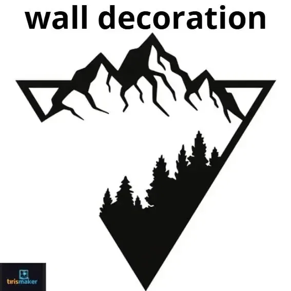 Mẫu tranh treo tường decor hình núi rừng phong cách hiện đại - Image 1