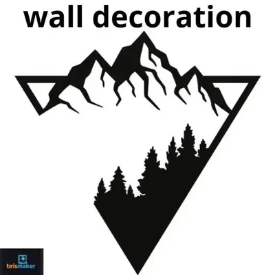 Mẫu tranh treo tường decor hình núi rừng phong cách hiện đại