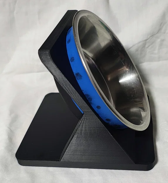 Giá đỡ bát ăn nghiêng cho thú cưng - Bát nhỏ (120mm) - Image 1